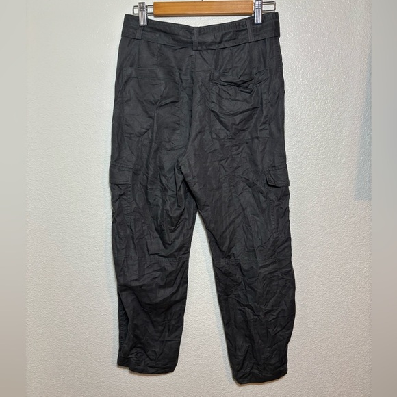 Quince Linen Organic Cotton Blend Belted Pants Size Small | casual | classic | - Picture 2 of 6